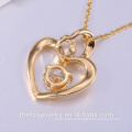 designer pendant lighting heart shape Crystal Pendants Necklaces Jewelry collier femme Hot Fashion Gold Plated Chain Necklace Pe